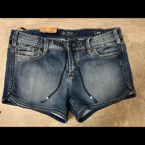 Silver jeans shorts